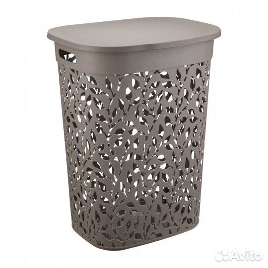 Корзина для белья 55,0 л,Флора, французский серый