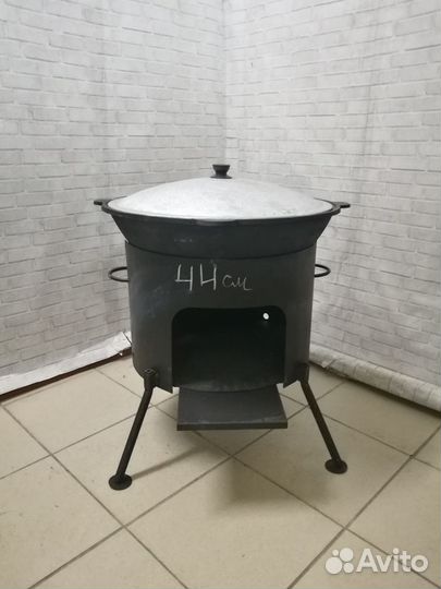 Узбекский казан 22 л+печь 440мм 2мм (комплект)