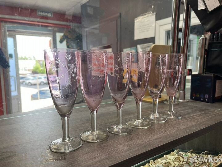 Бокалы СССР, марганцевое стекло