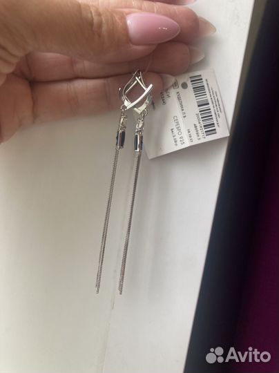 Серьги серебро 925