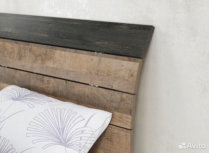 Трувор 11.34 Кровать 1600 без ортопеда, цвет дуб гранж песочный/интра, шхгхв 165,2х222(214,4)х98,6(1