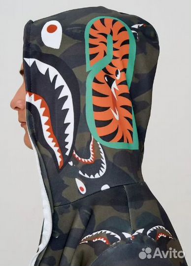 Худи bape хаки