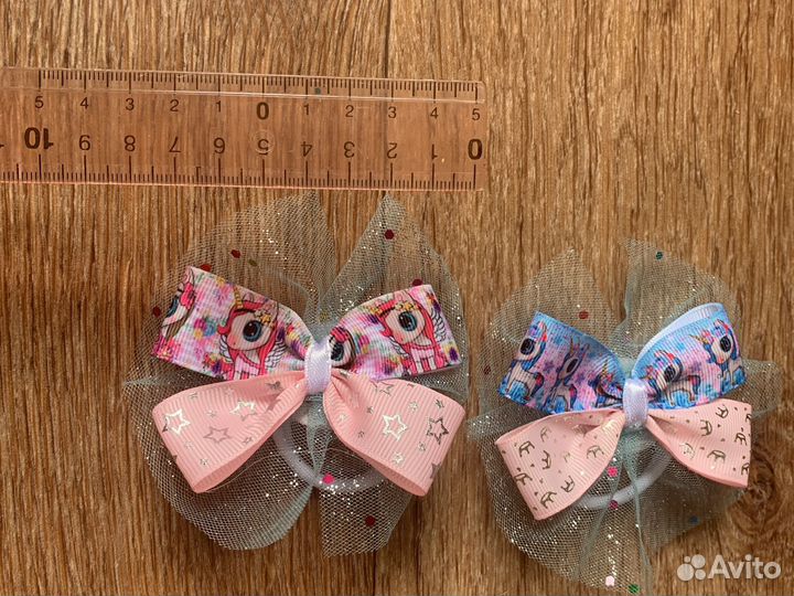 Банты на резинке на заколке