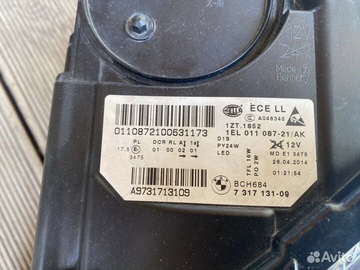 Фара передняя левая BMW F10 рестайлинг б/у