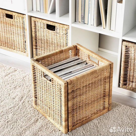 Ящик корзина плетеная IKEA из ротанга, 2 цвета