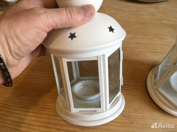 Подсвечник Фонарик со звёздами на крыше икея