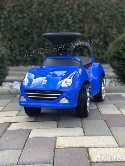 Машинка-каталка толокар родстер синий