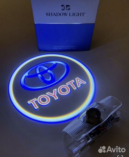 Подсветка в двери с проекцией Тойота