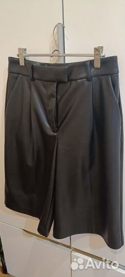 Кожаные шорты бермуды