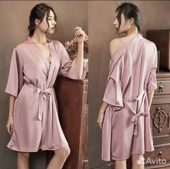 Атласный халат