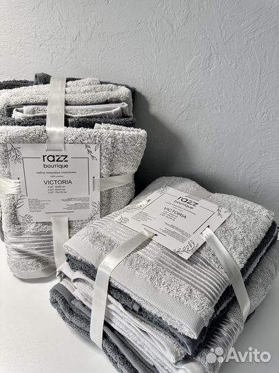 Махровые полотенца банные комплект 6 шт