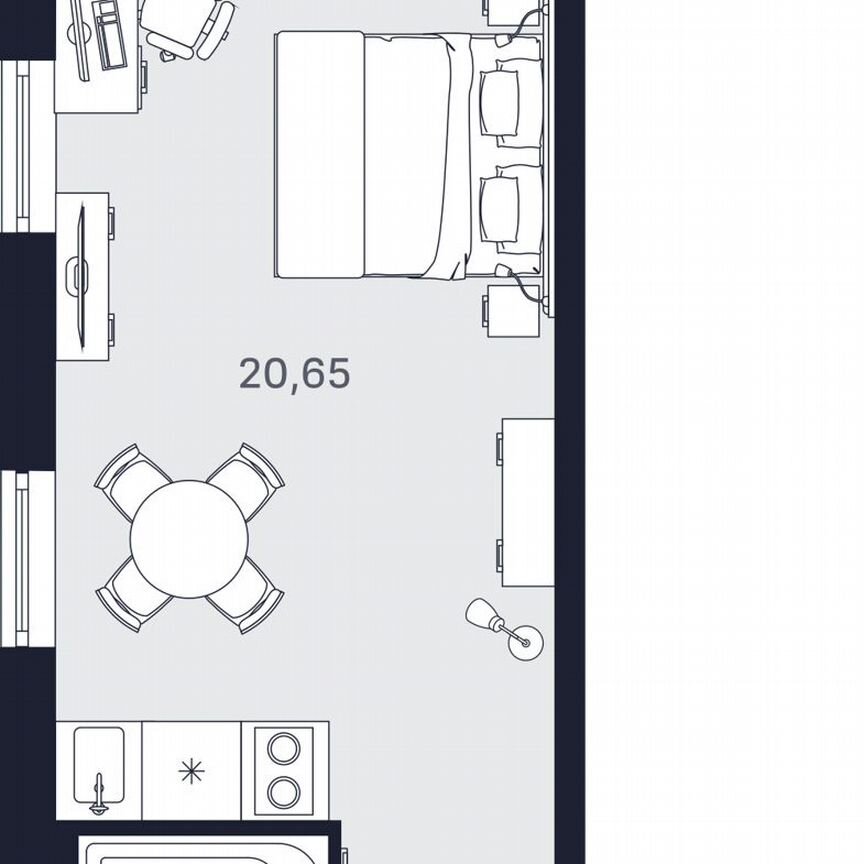 Апартаменты-студия, 31,6 м², 4/24 эт.