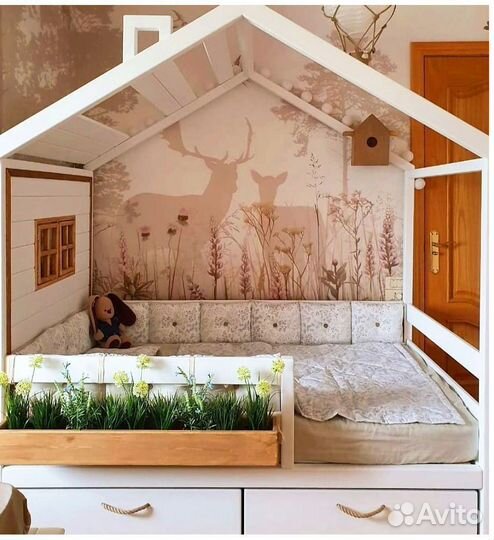 Детская кровать с ящиками