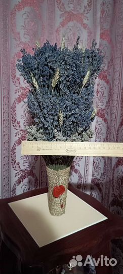 Букет из фиолетовой и белой лаванды (большой)