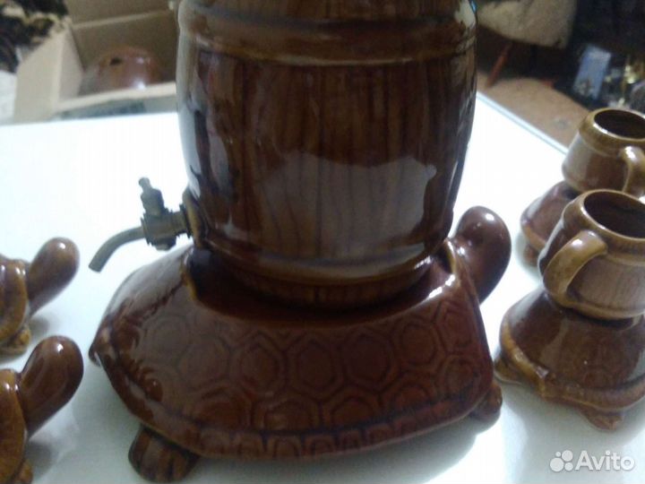 Подарочный набор, черепашки. Бочка и кружки для ко