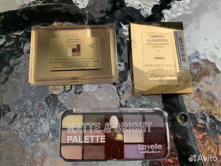 Палетки теней от YSL и Estee Lauder - оригинал