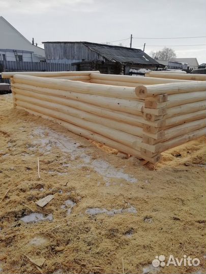 Сруб бани липа