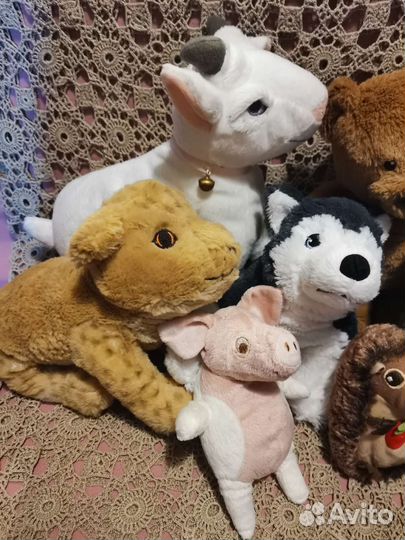 Игрушки мягкие икея много