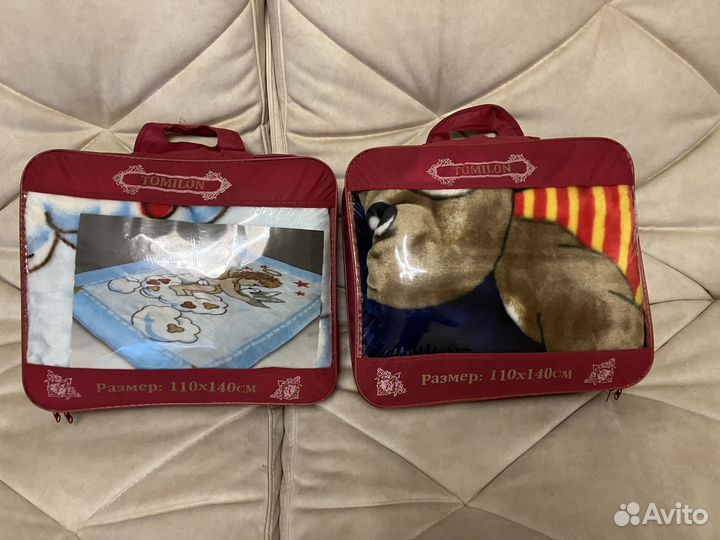 Плед детский плюшевый