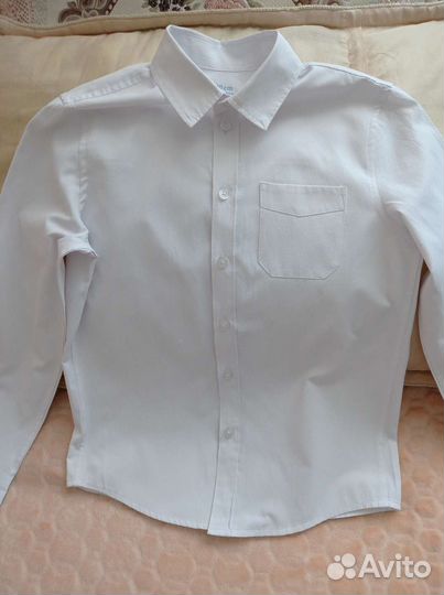 Рубашка белая, р. 140 см