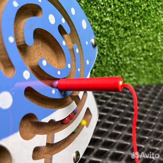 Деревянная логическая игрушка лабиринт