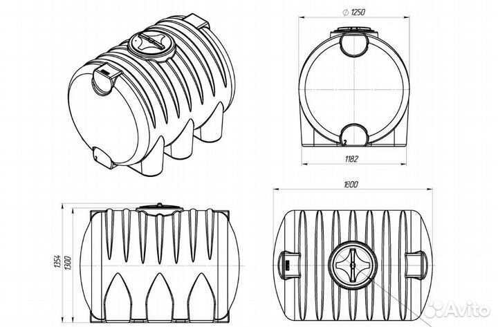 Емкость пластиковая/бак