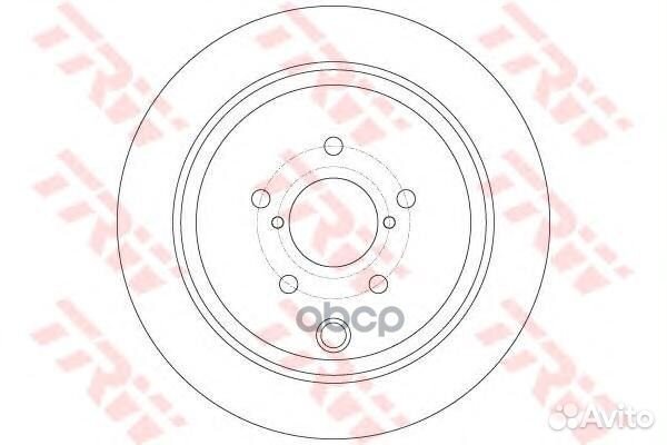 Диск тормозной зад DF6306 TRW
