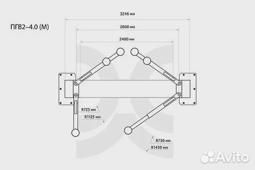 Подъемник двухстоечный 4 т пгв2-4.0 (М) 380В