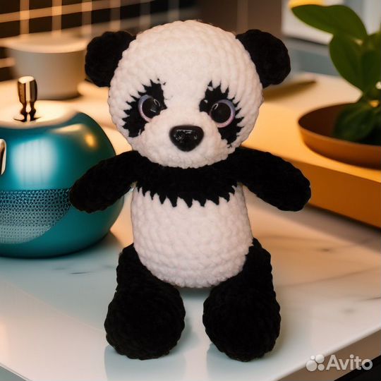 Панда плюшевая ручной работы
