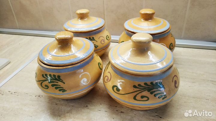 Горшочек керамический СССР для запекания в духовке