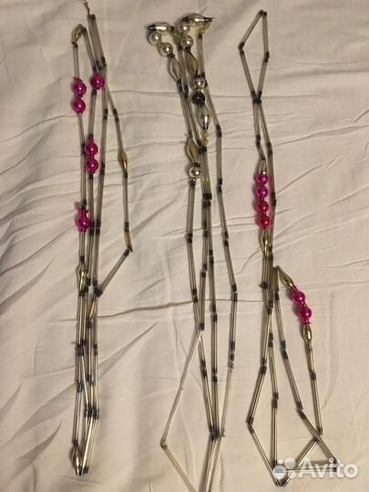 Бусы елочные новогодние стеклярус СССР