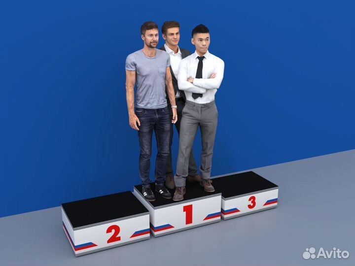 Пьедестал награждения Матрешка 812х612мм (прямоуг)