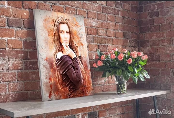 Портрет на холсте по фото (разные размеры)