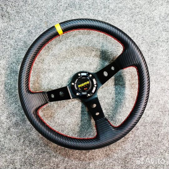 Руль momo style - с выносом - 350мм (кожа под карб