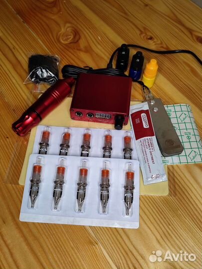 Набор для перманента и тату с картриджами, краской