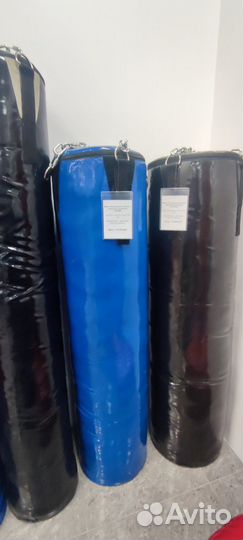 Мешок боксерский на цепях вес 60 кг,Н-1,5 м,d35см