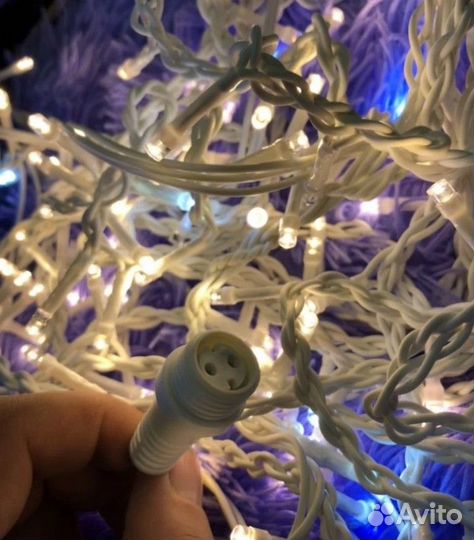 Гирлянда бахрома 6 метров, бахрома 12 метров