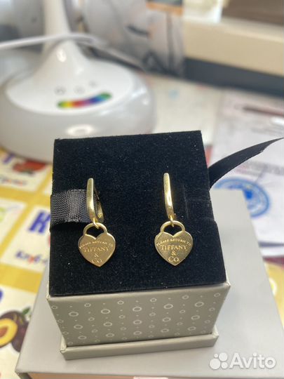 Золотые серьги Tiffany