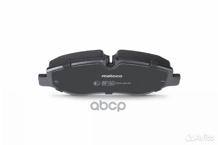 Колодки тормозные передние к-кт 3000-270 metaco