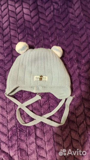 Шапка для новорожденного зима