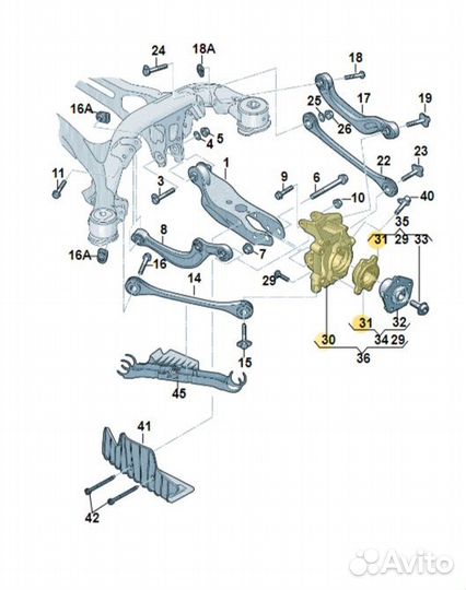 Поворотный кулак Audi Q5 2 deta 2020