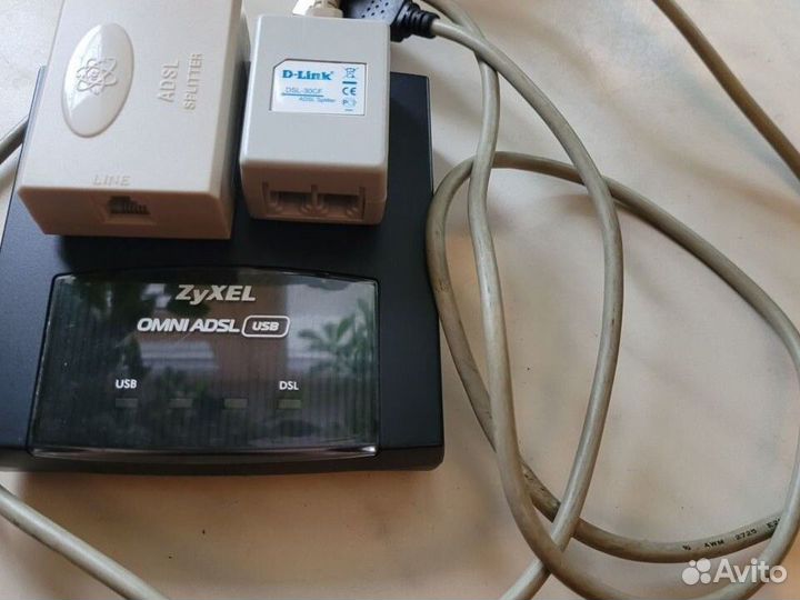 Модем zyxel omni adsl + сплиттер