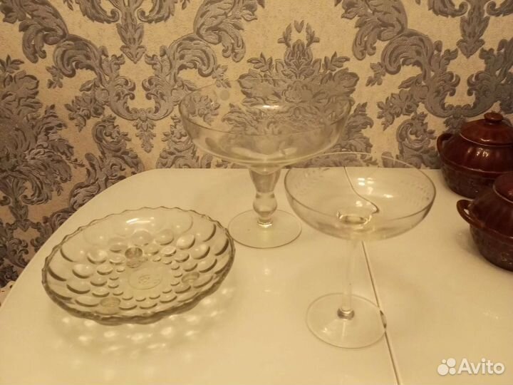 Вазы для фруктов на ножке СССР