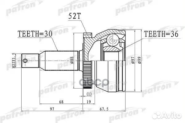 ШРУС PCV3072 patron