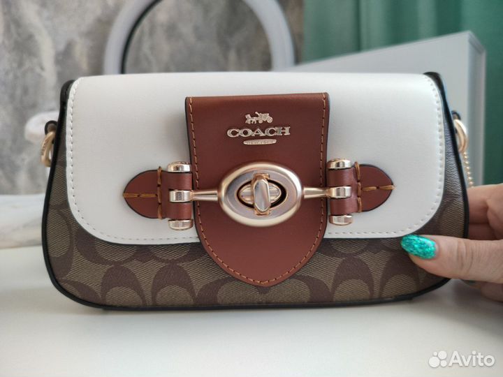 Сумка Coach Saddle натуральная кожа