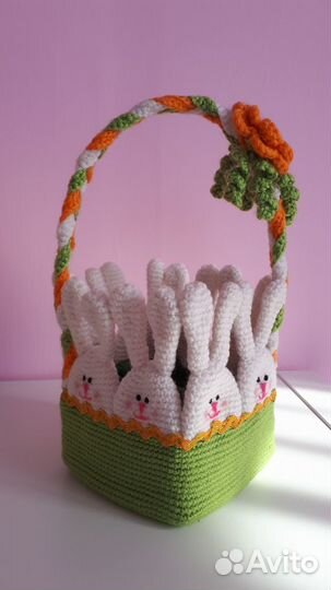 Корзинка зайчики