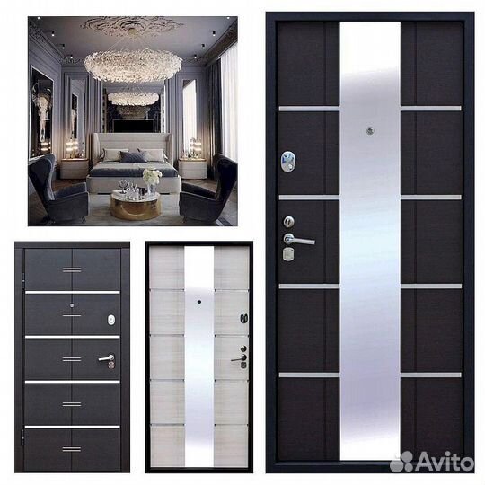 Дверь входная Европа с зеркалом