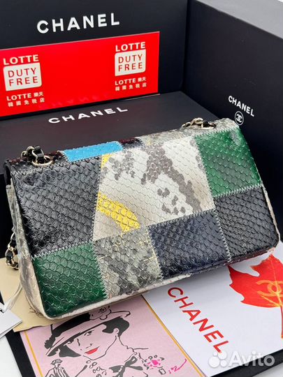 Сумка Chanel python gold кожаная