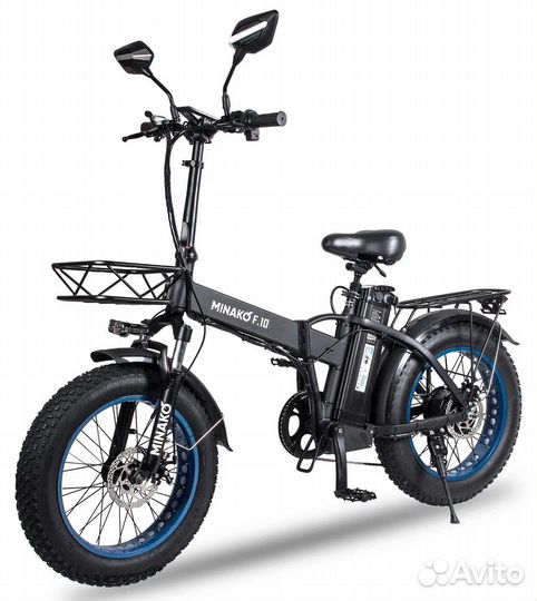 Электровелосипед Minako F10 Pro - Синий обод