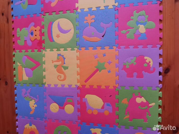 Мягкий коврик Пазл 36 квадратов